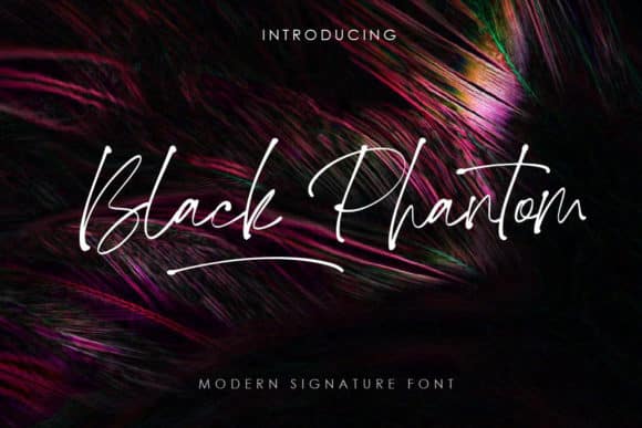 Black Phantom Script - Modern Signature Font