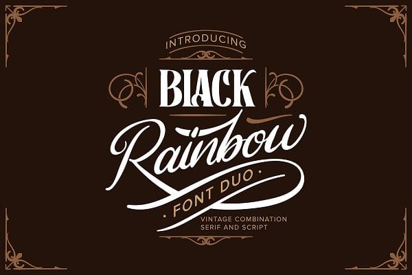 Black Rainbow Font
