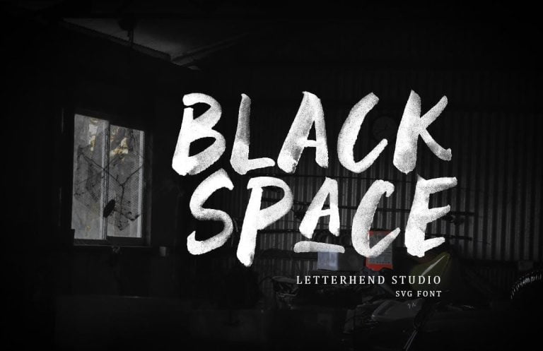 Black Space SVG Font Free Download