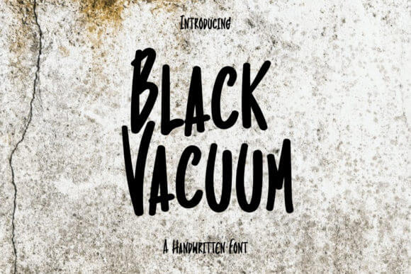 Black Vacuum Font