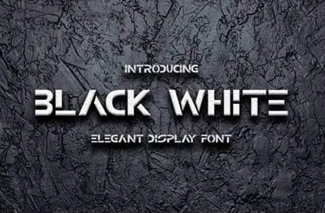 Black White Font