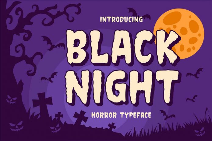 Black night - Horror Typeface