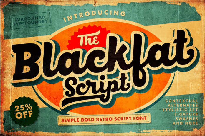 BlackFat - Retro Scrip Font