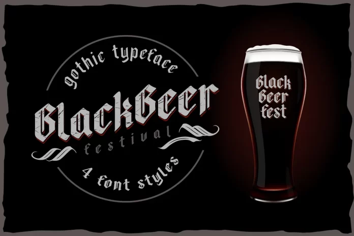 Blackbeer - Strong Gothic Typeface Font