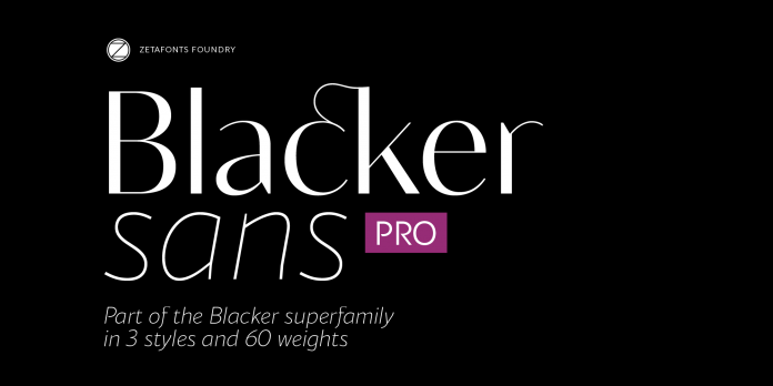 Blacker Sans Pro Font Family