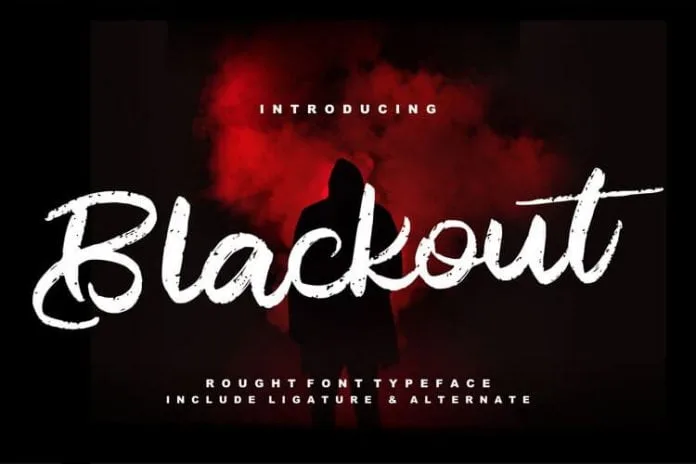 Blackout Rough Script Font