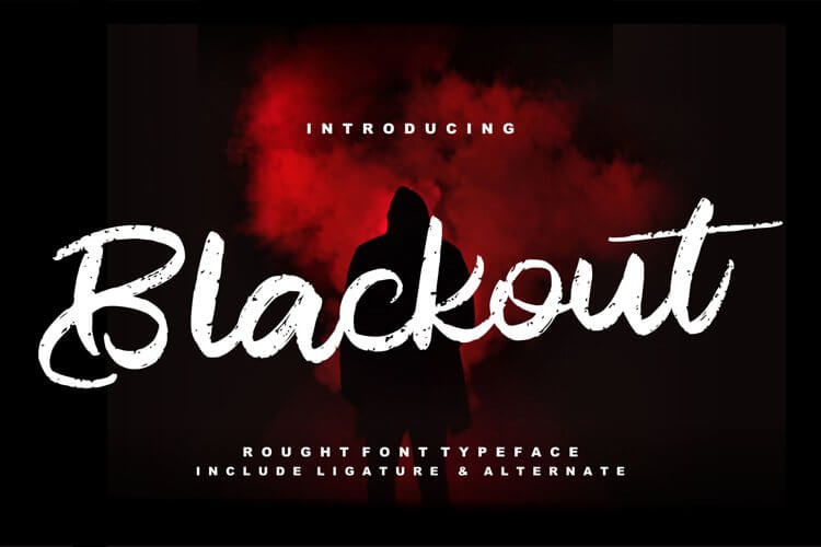 Blackout Rough Script Font