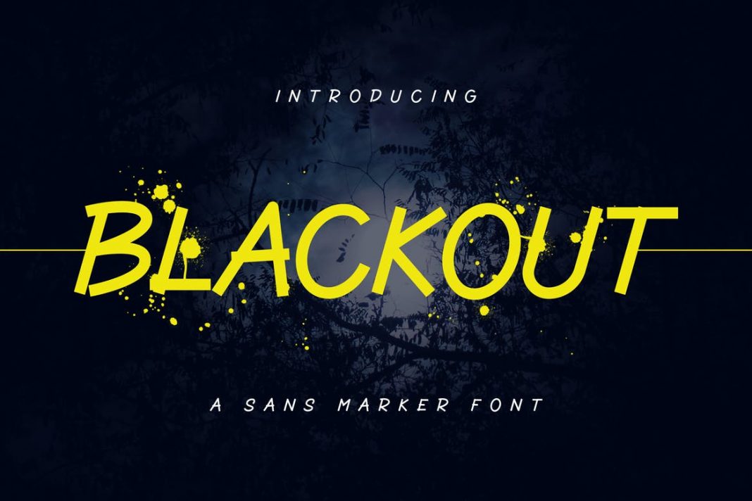 Blackout - Sans Marker Font