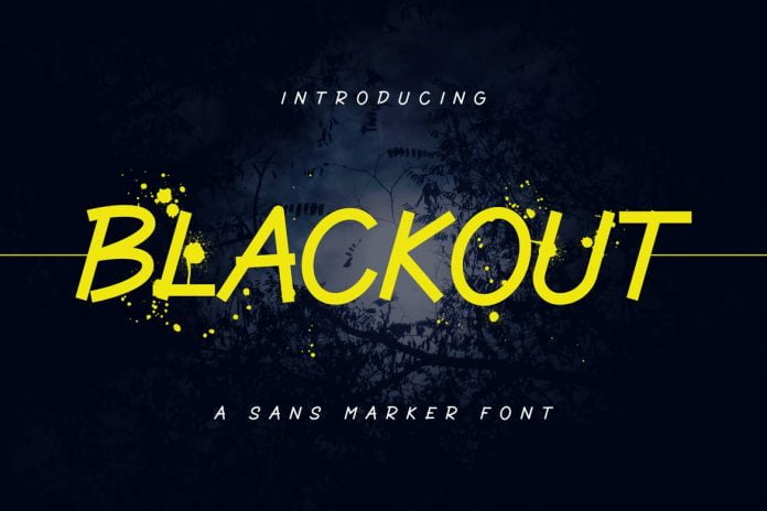 Blackout - Sans Marker Font