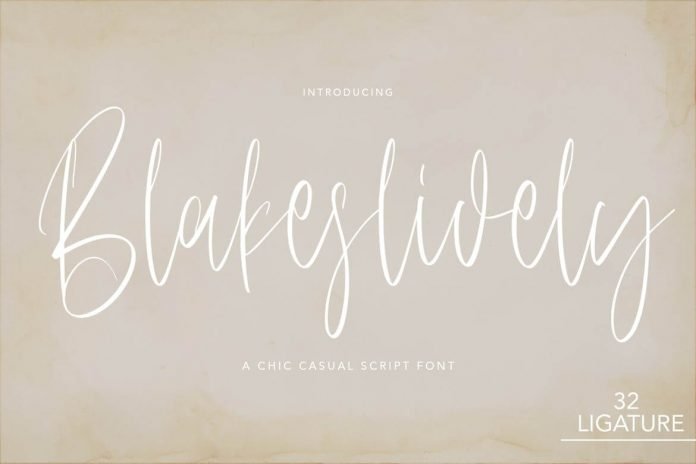 Blakeslidely - Chic Sasual Script Font