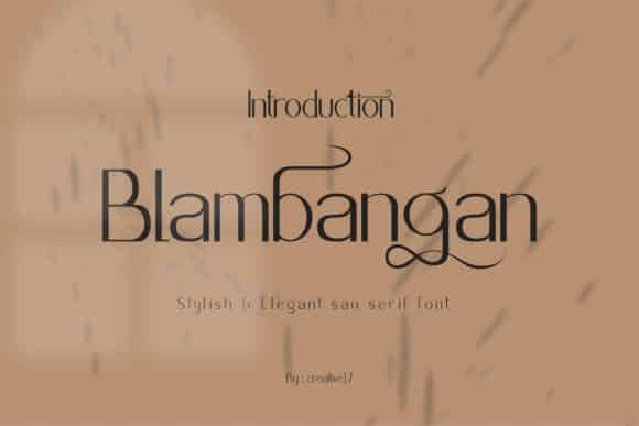 Blambangan Font