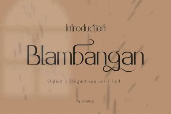 Blambangan Font Blambangan Font