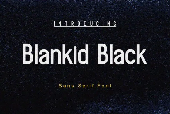 Blankid Black Font