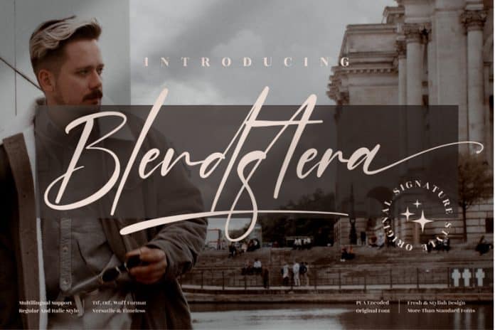 Blendstera Script - Modern Signature Font