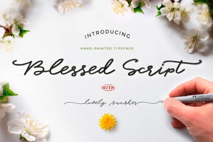 Blessed Script Font