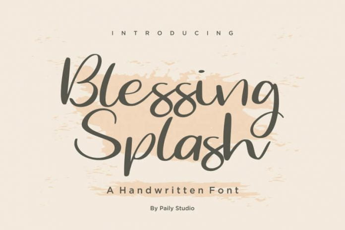 Blessing Splash Handwritten Font