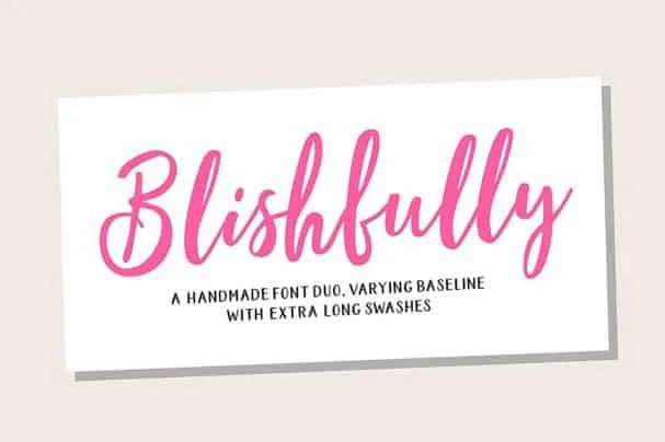Blishfully Font Duo