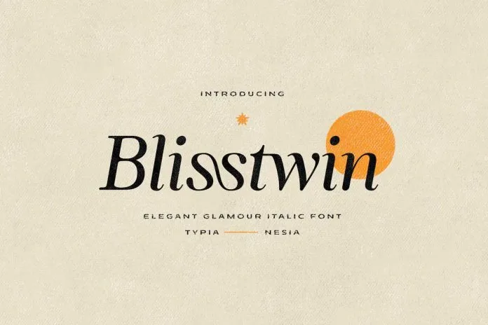 Blisstwin font
