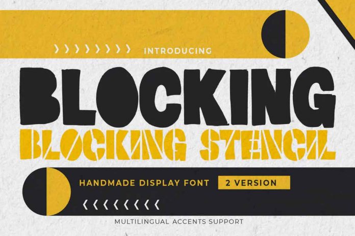 Blocking Handmade Display Font