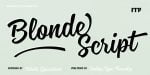 Blonde Script Font