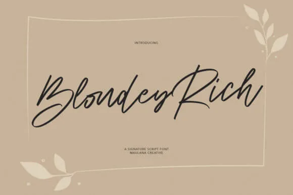 Blondey Rich Font