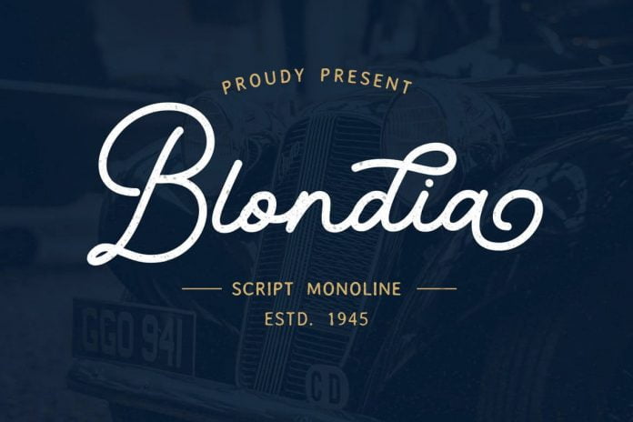 Blondia - Elegant Vintage Monoline Script