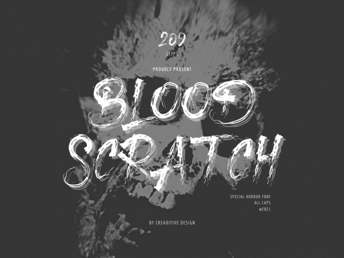 Blood Scratch Font