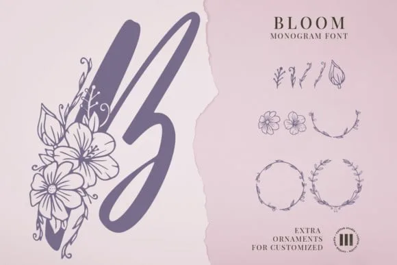 Bloom Monogram Font