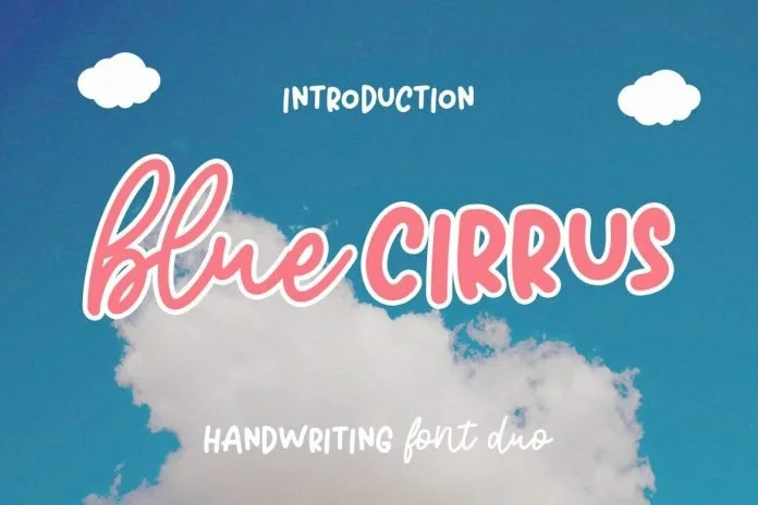 Blue Cirrus Font Duo Display Fancy