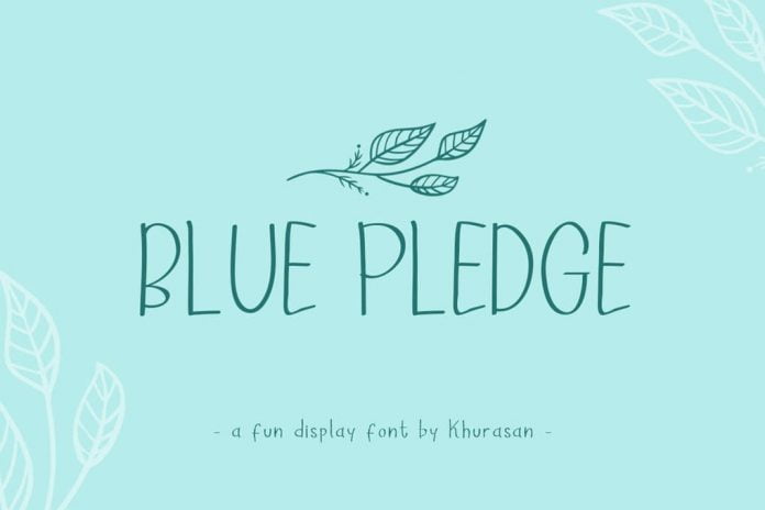Blue Pledge Font