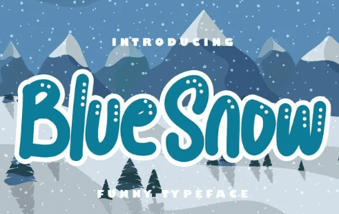 Blue snow Funny Typeface