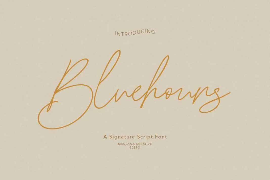 Bluehours Signature Font