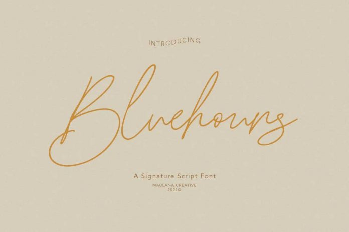 Bluehours Signature Font