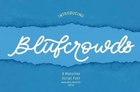 Blufcrowds Classic Script Font