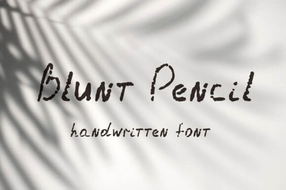 Blunt Pencil Font