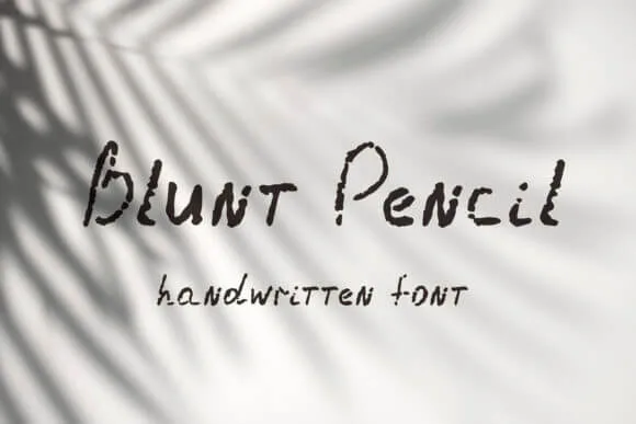 Blunt Pencil Font