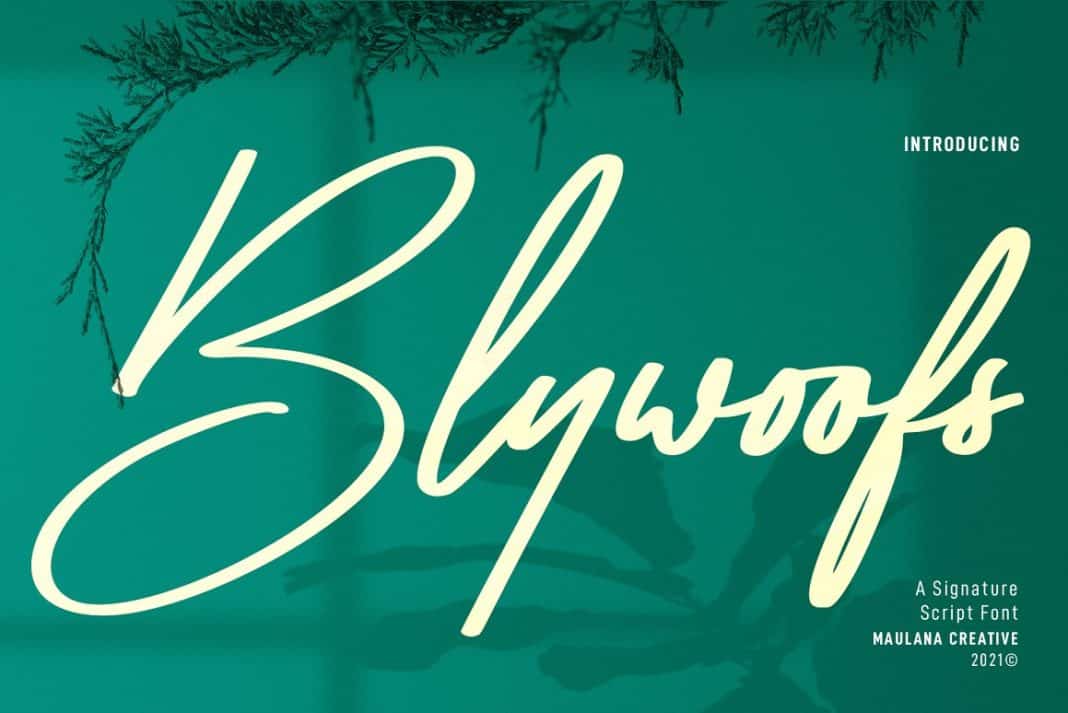 Blywoofs - Signature Script Font