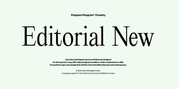 Editorial New Font