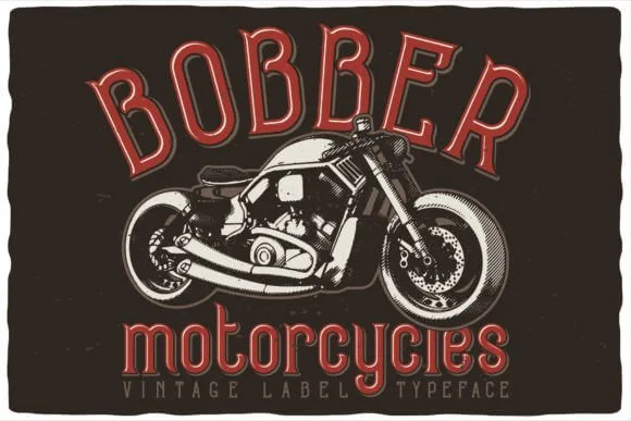 Bobber Motorcycles Font