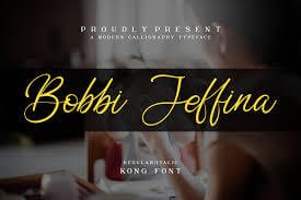 Bobbi Jeffina - Modern Calligraphy Typeface