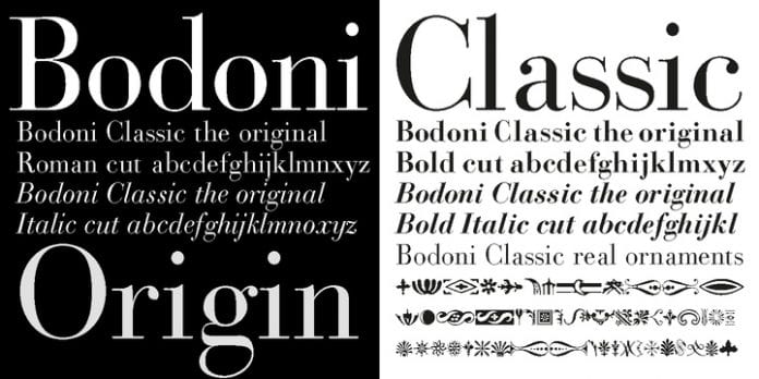 Bodoni Classic Font Family