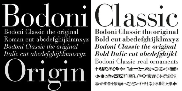 Bodoni Classic Font Family