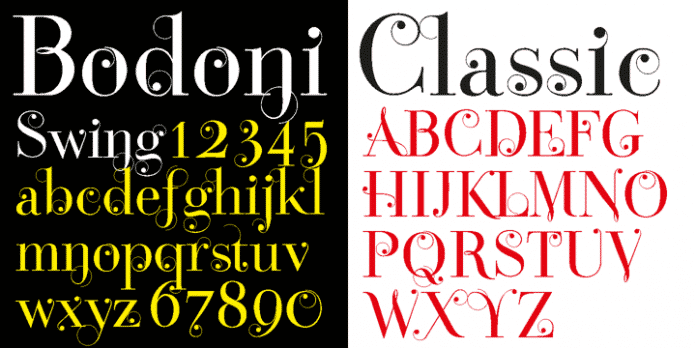 Bodoni Classic Swing Font
