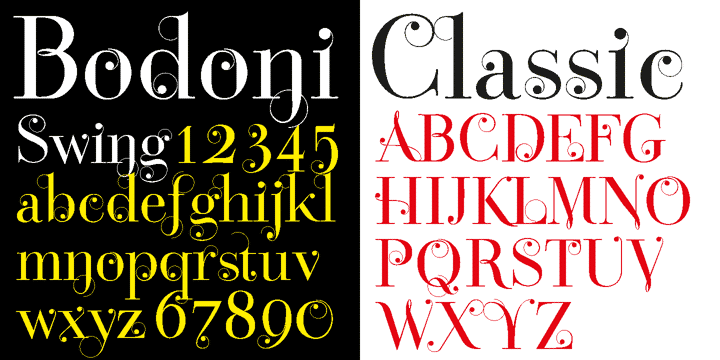Bodoni Classic Swing Font