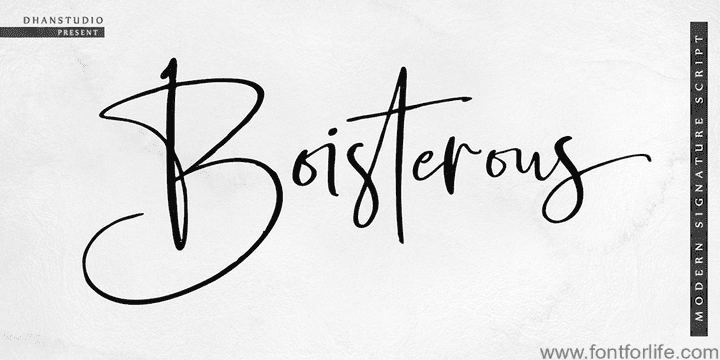 Boisterous Script Font