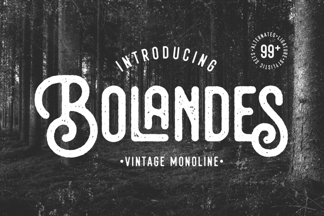Bolandes - Vintage Monoline Font