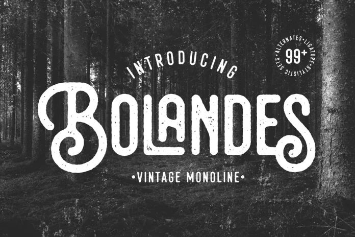 Bolandes - Vintage Monoline Font