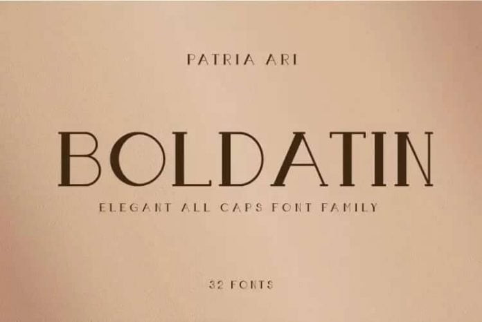 Boldatin - Elegant All Caps Serif Font