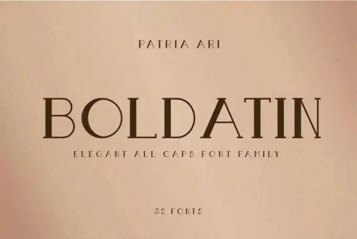 Boldatin - Elegant All Caps Serif Font