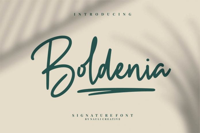 Boldenia - Bold Handwriting Signature Font